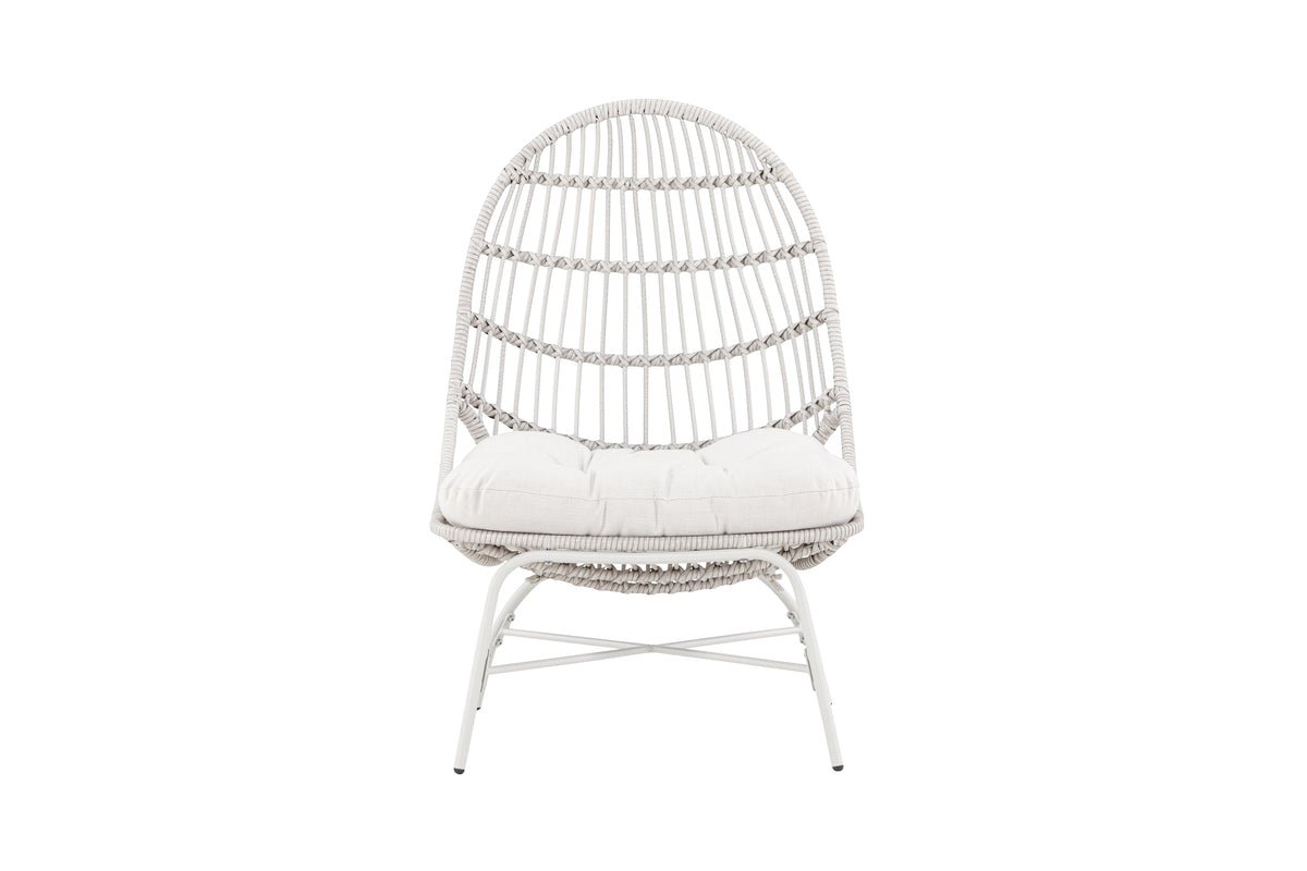 Garten- Loungesessel Anne - Aus Polyester und Stahl in Beige