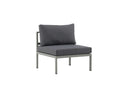 Garten Loungesessel Borelio - Outdoor-Sessel aus Aluminium & Stoff