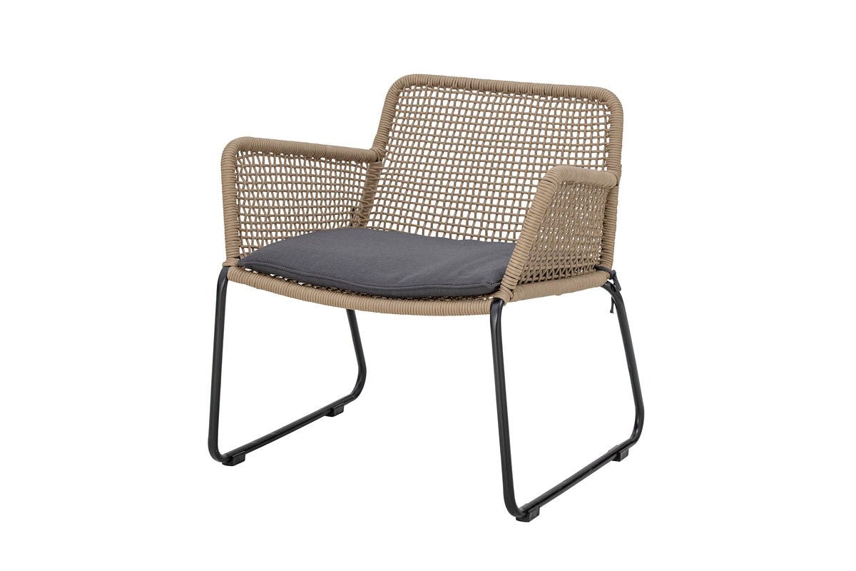 Garten Loungesessel Kairo – Metall mit handgeflochtenem Seil