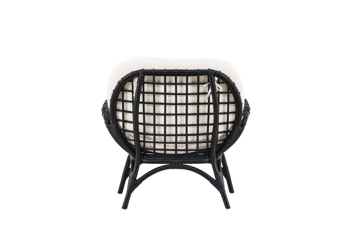 Garten- Loungesessel Porto - Aus Rattan in der Farbe Schwarz