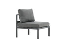 Garten Loungesessel Rika - Outdoor-Sessel mit Aluminium Gestell und zwei Kissen