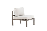 Garten Loungesessel Selva - Outdoor-Sessel mit Aluminium Gestell und zwei Kissen
