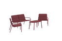 Garten Loungeset Abil – 4-teilig in Rot mit Sofa, Sesseln & Tisch