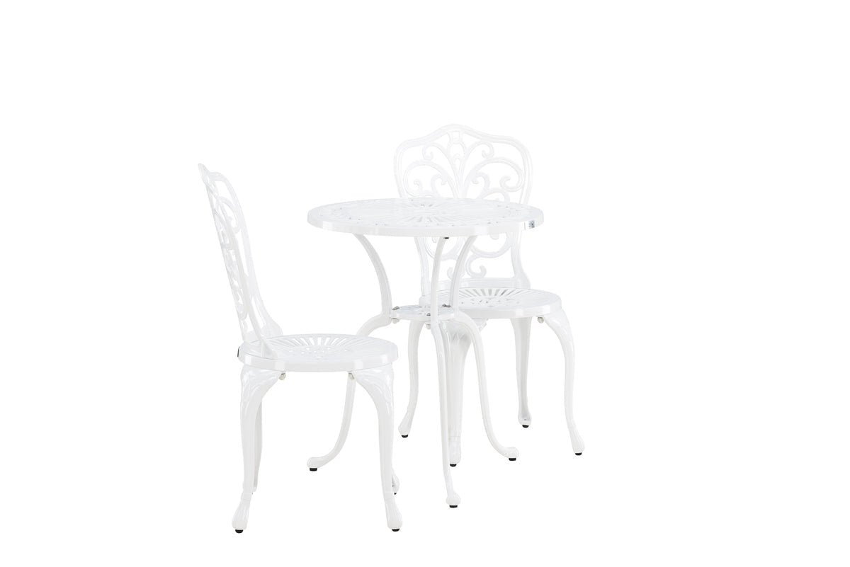 Garten Loungeset Elyra – 3-teiliges Set mit Stühlen & Tisch in 2 Farben