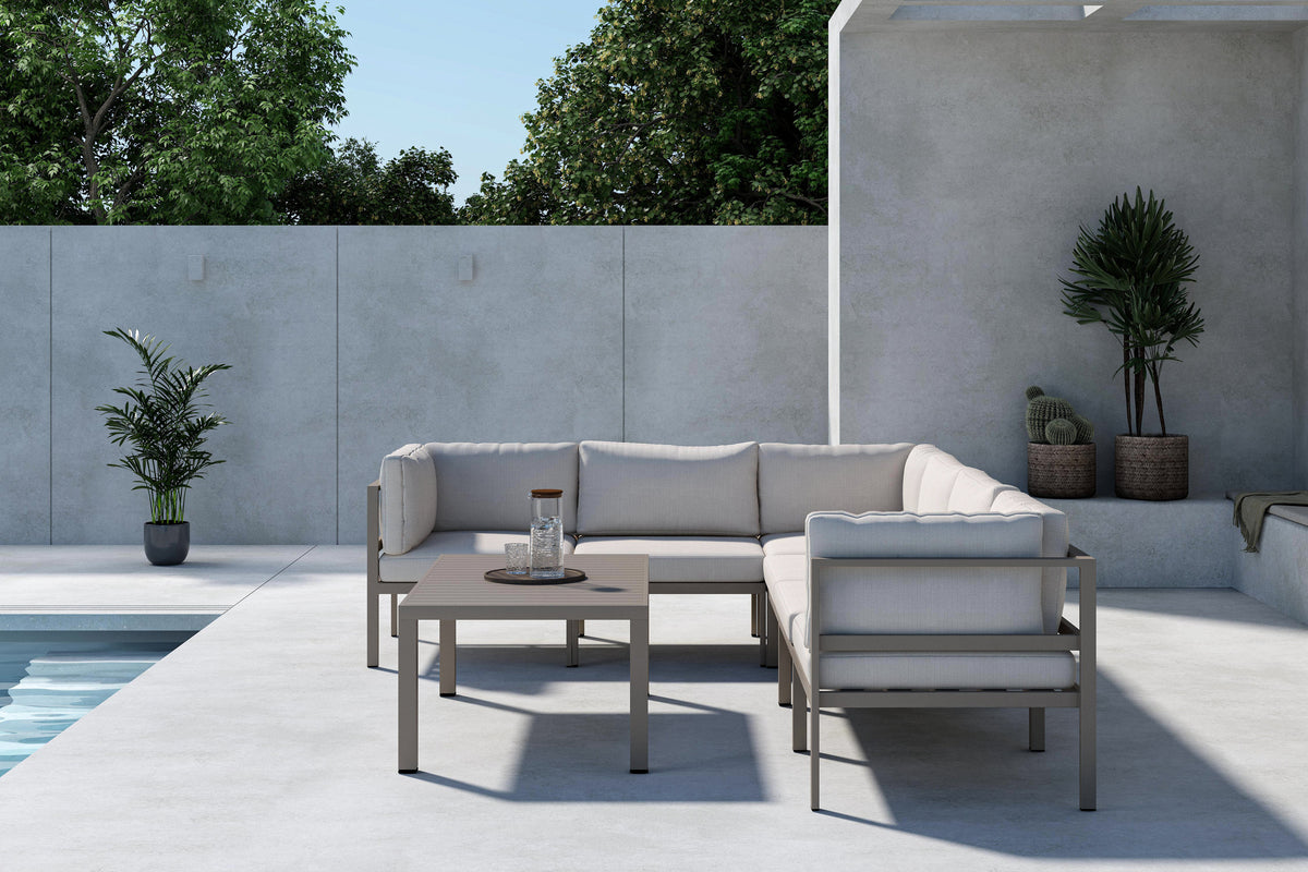 Tuin Loungeset Galeno – Grote Hoekbank met Salontafel