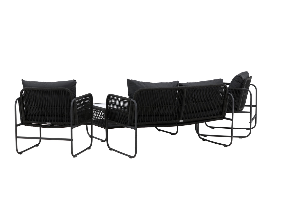 Garten Loungeset Kim - mit Rückenlehne aus Polyesterseil