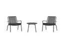 Garten Loungeset Ravo – 3-teiliges Set mit Stühlen & Tisch