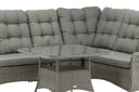 Garten Loungeset Samui – aus Aluminium & Polyrattan mit Glas-Couchtisch