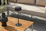 Garten Loungeset Sienna – 3-teiliges Outdoor-Sofa-Set in Beige mit Akazienholz-Tisch