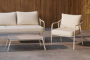 Garten Loungeset Sorento – 4-teiliges Outdoor-Sofa-Set in Beige mit Aluminiumrahmen