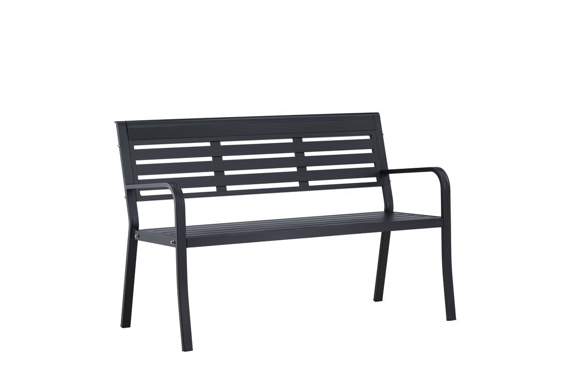 Gartenbank Mineral - Zeitloses Design aus schwarzem Aluminium