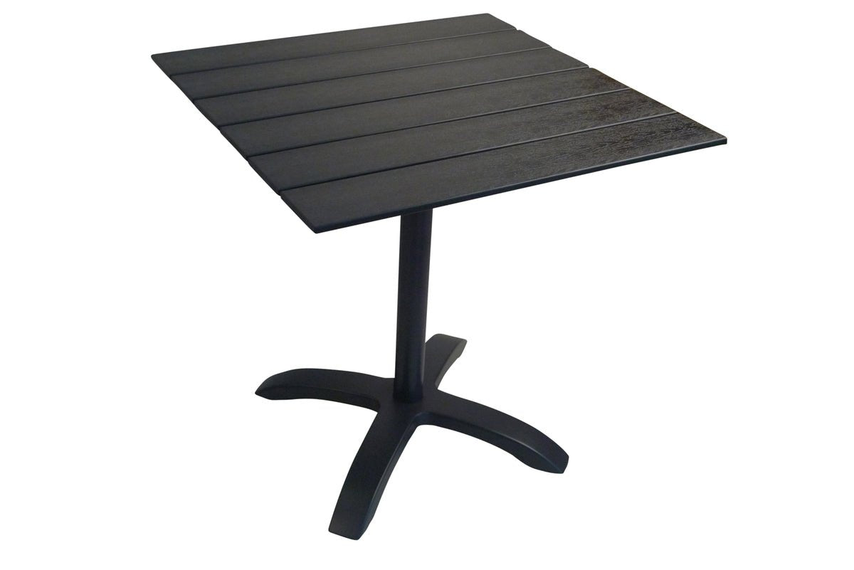 Gartentisch Malani - pflegeleichter quadratischer Tisch aus robustem Aluminium und Aintwood