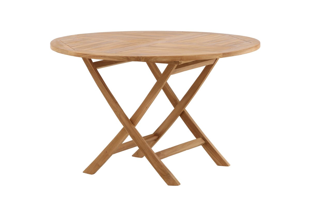 Gartentisch Oraya - ein runder Esstisch aus Teakholz