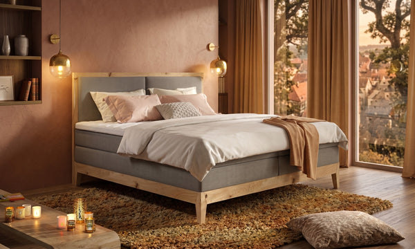 Design Boxspringbed/houten bed Ida van massief Eiken