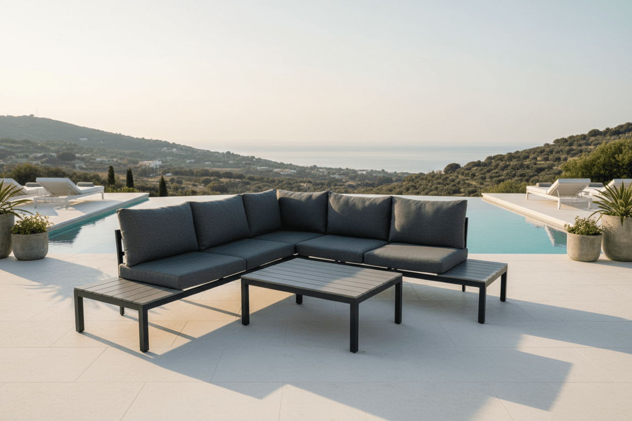 Tuin Loungeset Anker – met hoekbank & tafel, weerbestendig