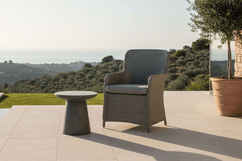 2-delige set - Tuinstoel London van synthetisch riet