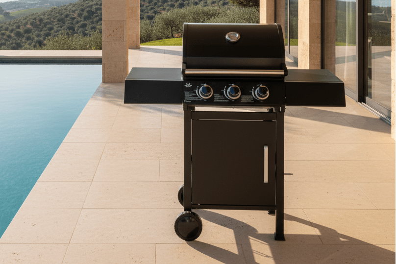 Gasbarbecue BarbecuePro XL – 3-brander grillwagen met warmhoudrooster