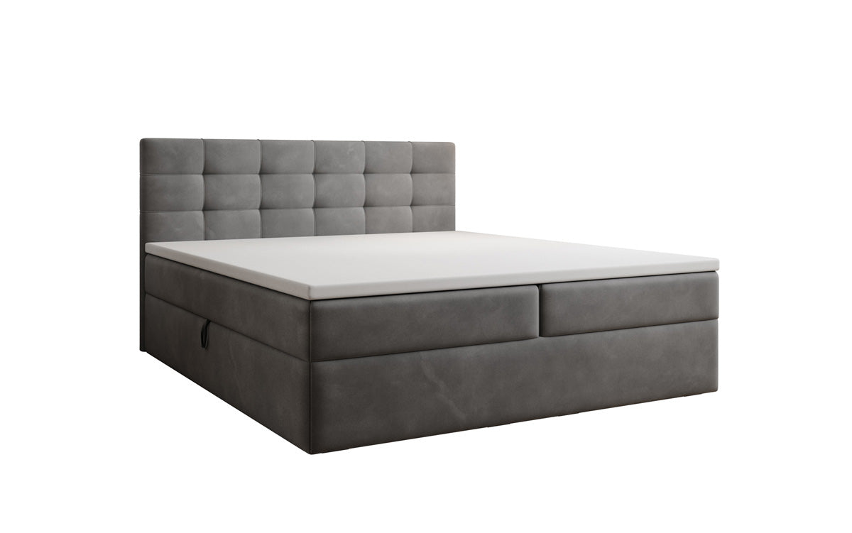 Boxspringbed Lux Fluweel met opbergruimte