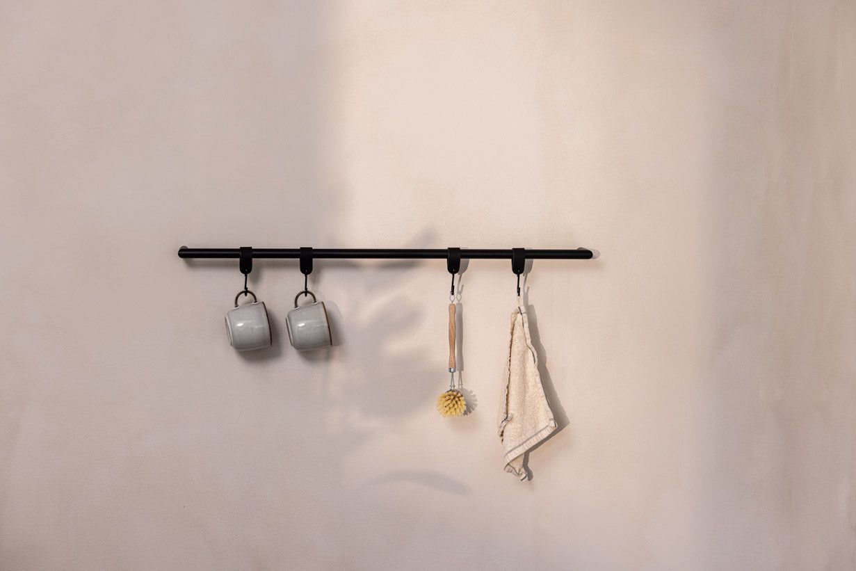 Handdoekhouder Vana – minimalistisch, rond of hoekig, drie breedtes