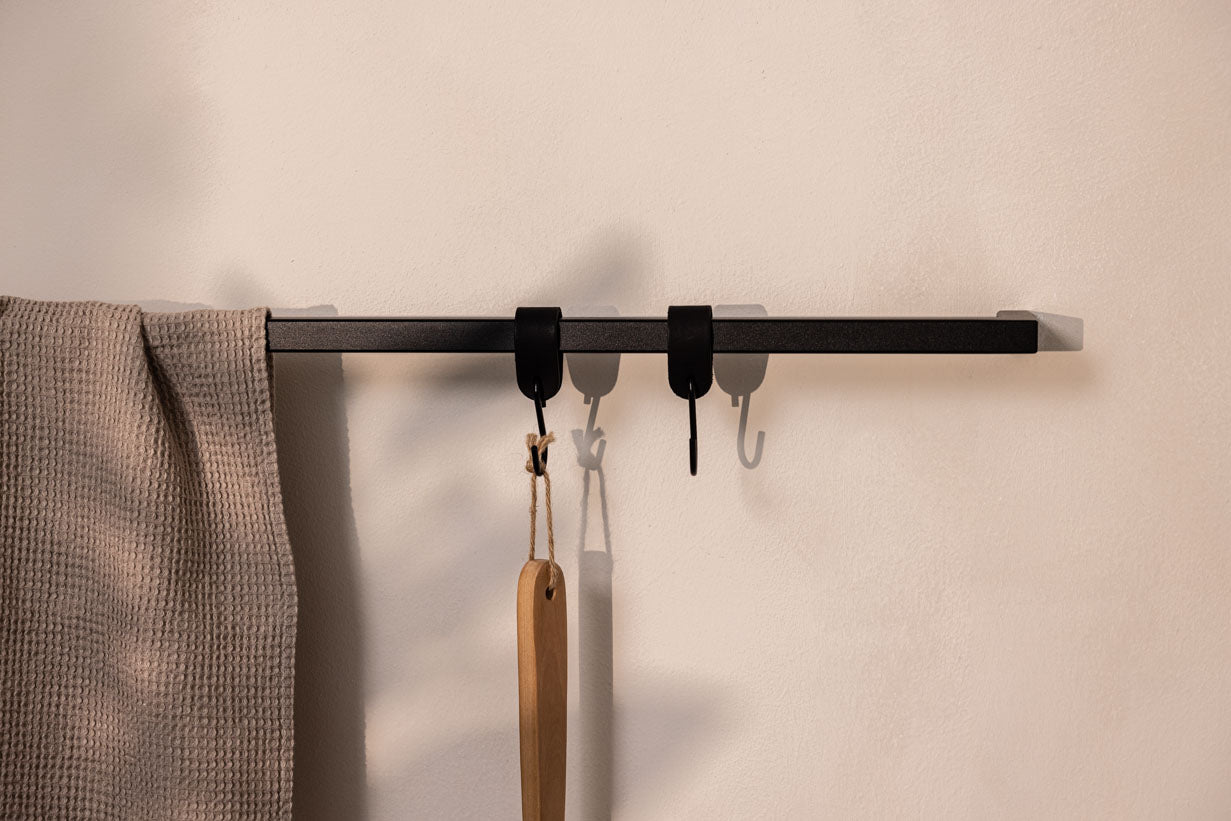 Handdoekhouder Vana – minimalistisch, rond of hoekig, drie breedtes