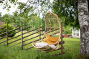 Hängesessel Kaelis - aus Rattan in Beige