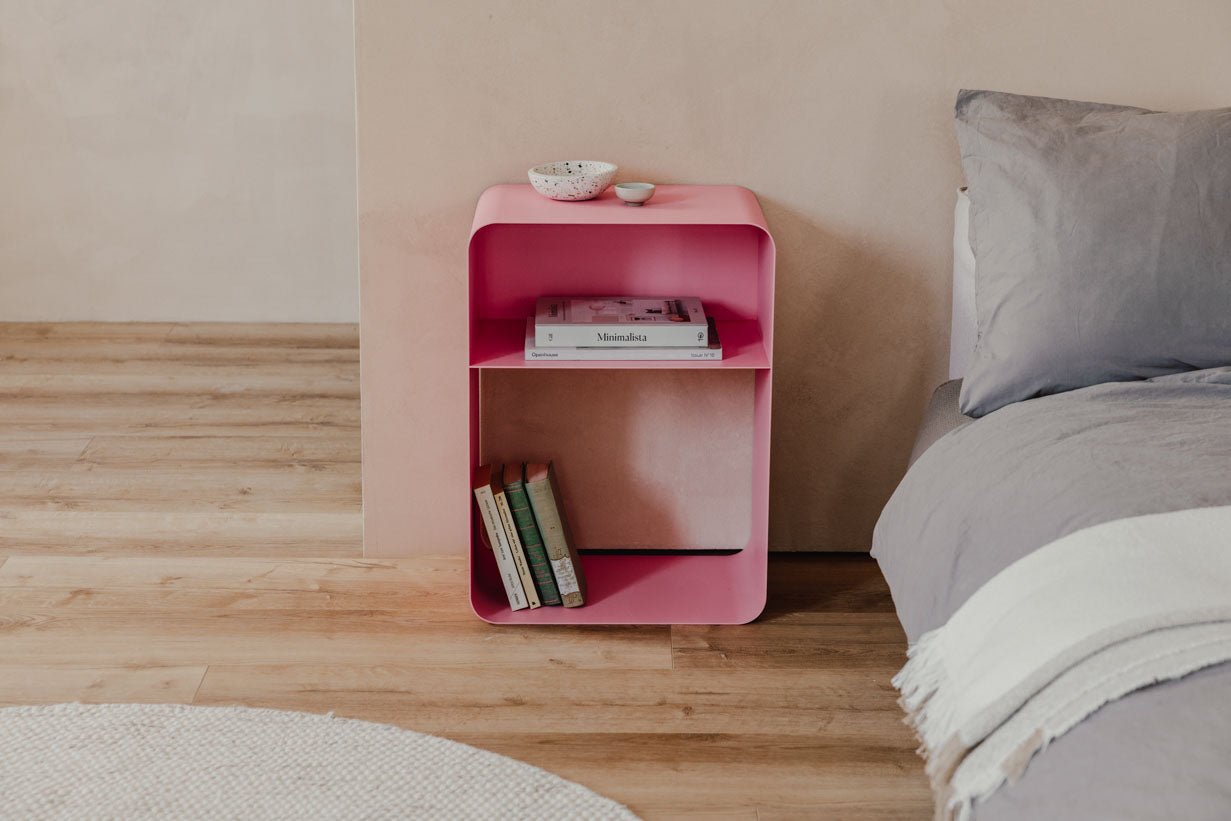 Nachtkastje Damio – Minimalistisch ontwerp van gepoedercoat Metaal