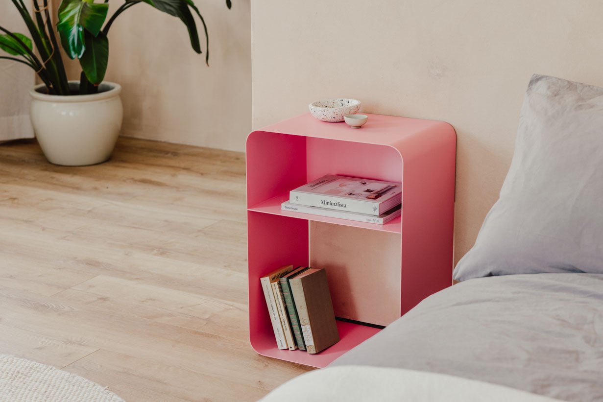 Nachtkastje Damio – Minimalistisch ontwerp van gepoedercoat Metaal