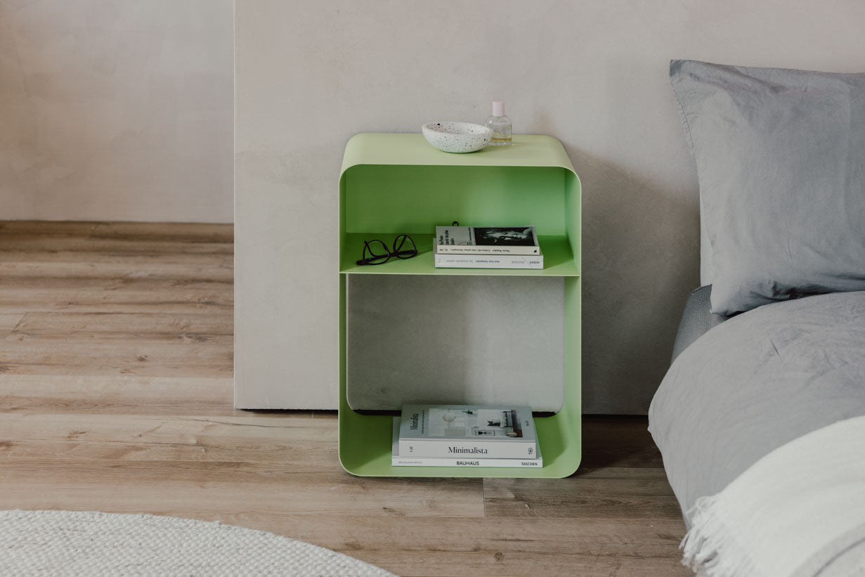 Nachtkastje Damio – Minimalistisch ontwerp van gepoedercoat Metaal