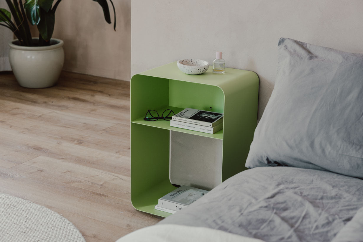 Nachtkastje Damio – Minimalistisch ontwerp van gepoedercoat Metaal