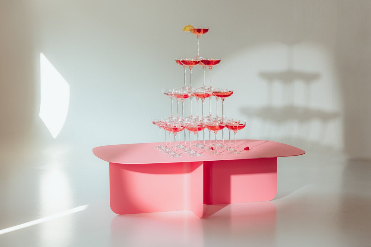 Salontafel Livia – Japandi design van gepoedercoat plaatstaal