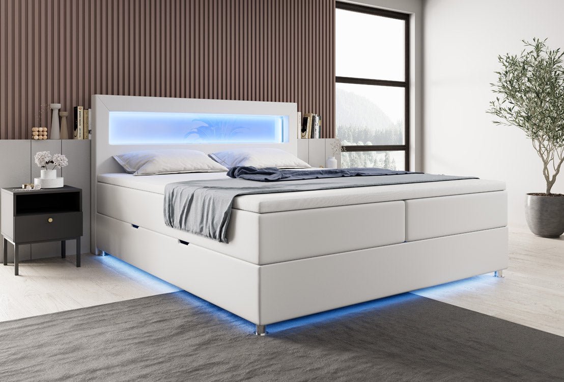 Boxspringbett Relax met LED, opbergruimte en USB/C