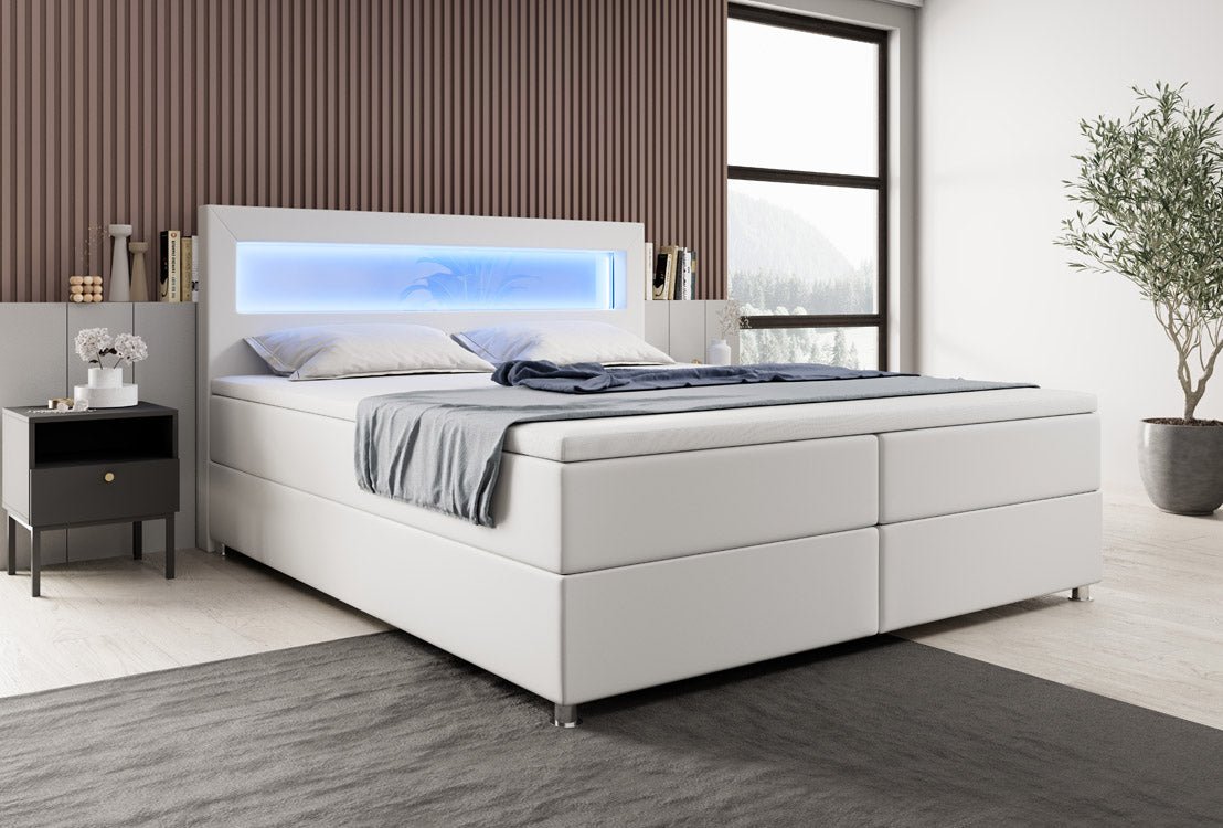 Boxspringbett Relax met LED, opbergruimte en USB/C