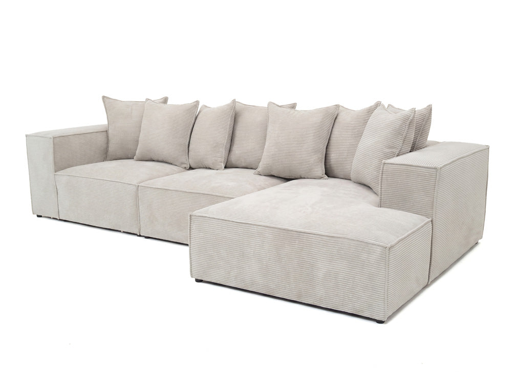 Designbank Largo L in Ribstof