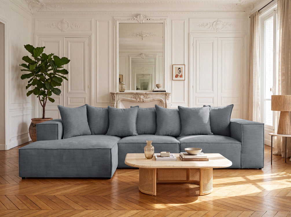 Designbank Largo L in Ribstof