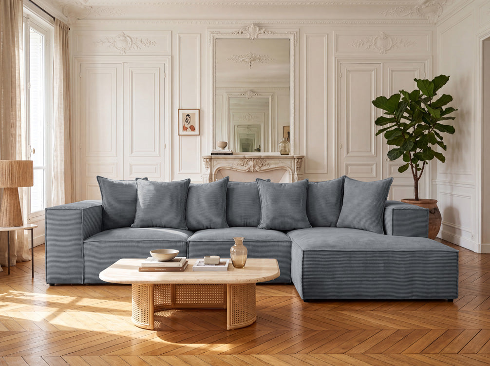Designbank Largo L in Ribstof