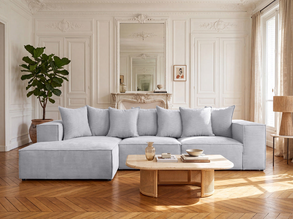 Designbank Largo L in Ribstof