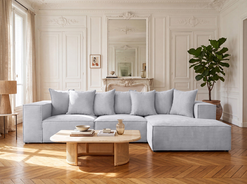 Designbank Largo L in Ribstof