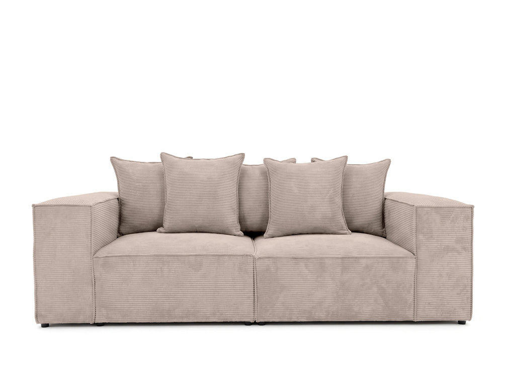 Designsofa 3-zits Largo in Ribstof