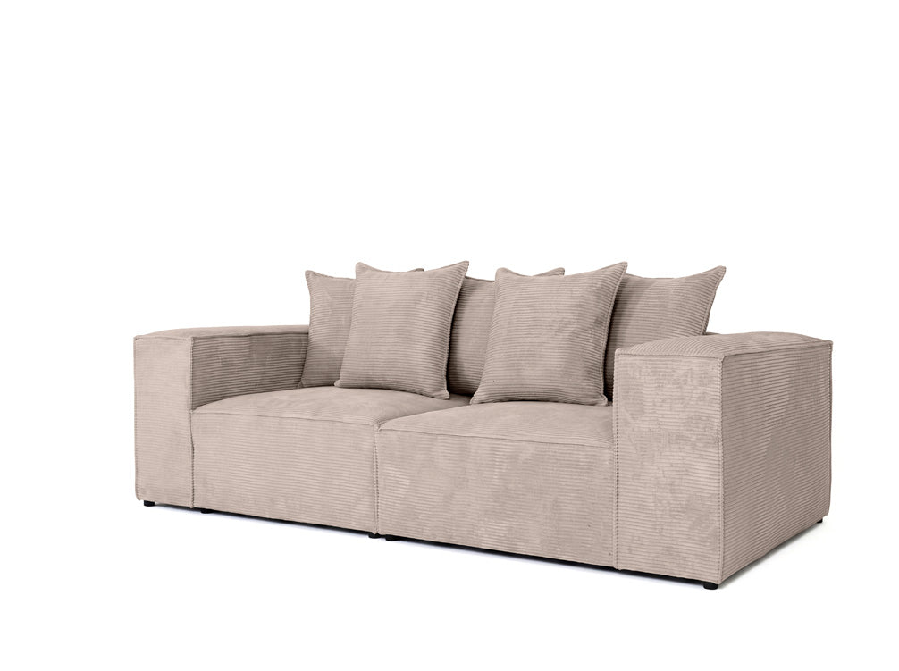 Designsofa 3-zits Largo in Ribstof