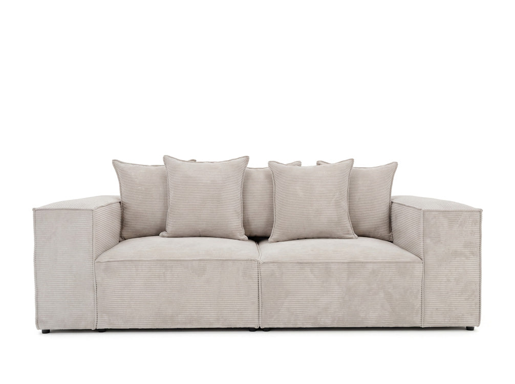 Designsofa 3-zits Largo in Ribstof