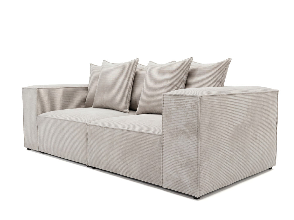 Designsofa 3-zits Largo in Ribstof