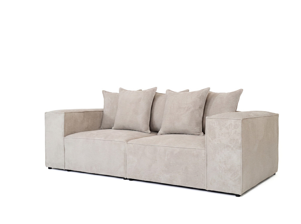 Designsofa 3-zits Largo in Ribstof