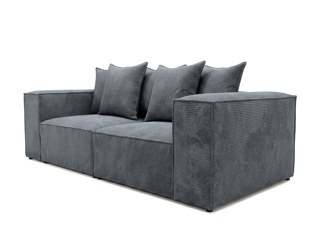 Designsofa 3-zits Largo in Ribstof