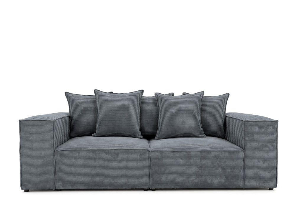 Designsofa 3-zits Largo in Ribstof