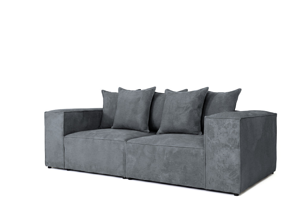 Designsofa 3-zits Largo in Ribstof
