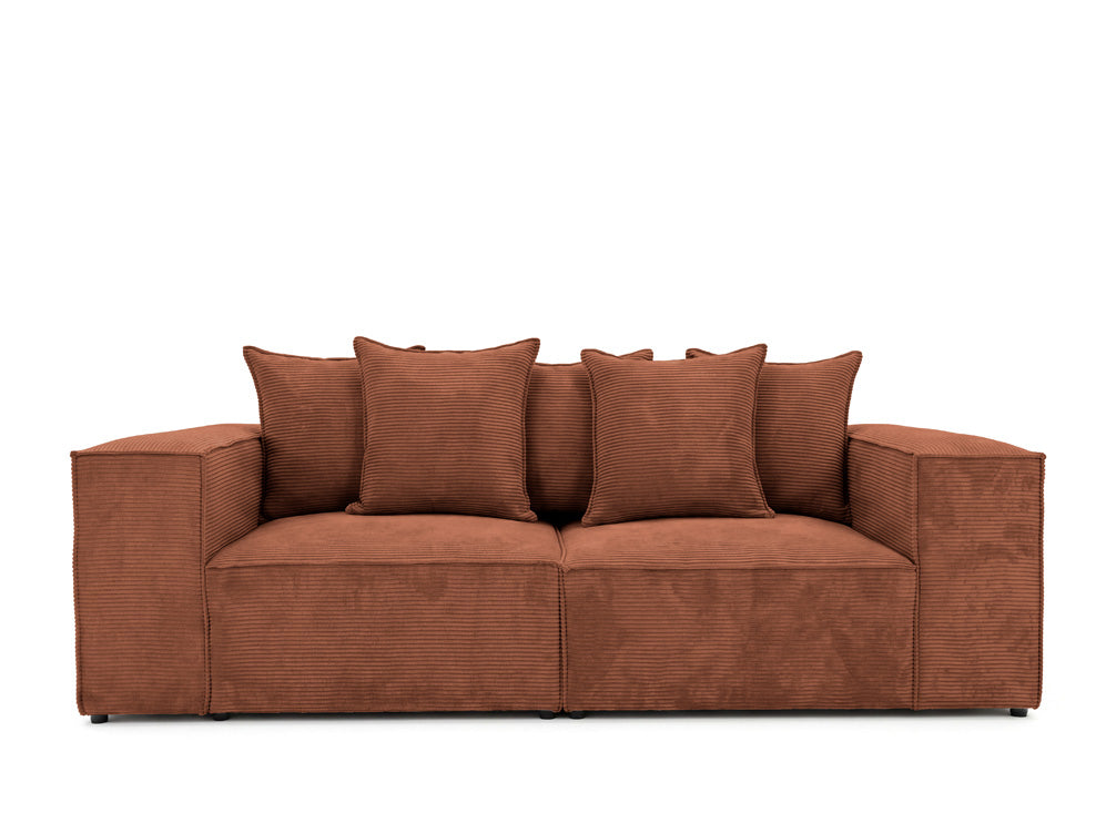 Designsofa 3-zits Largo in Ribstof
