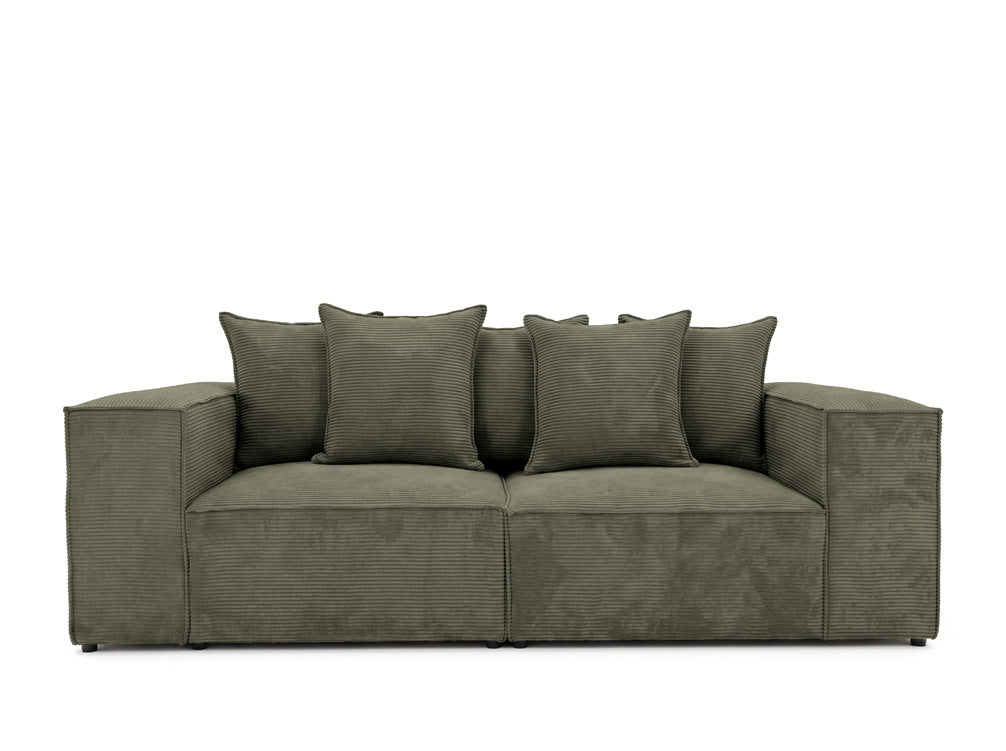Designsofa 3-zits Largo in Ribstof