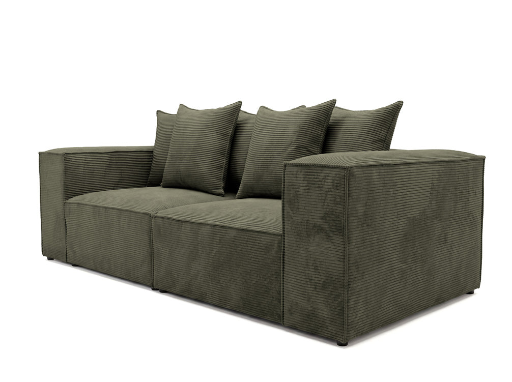 Designsofa 3-zits Largo in Ribstof