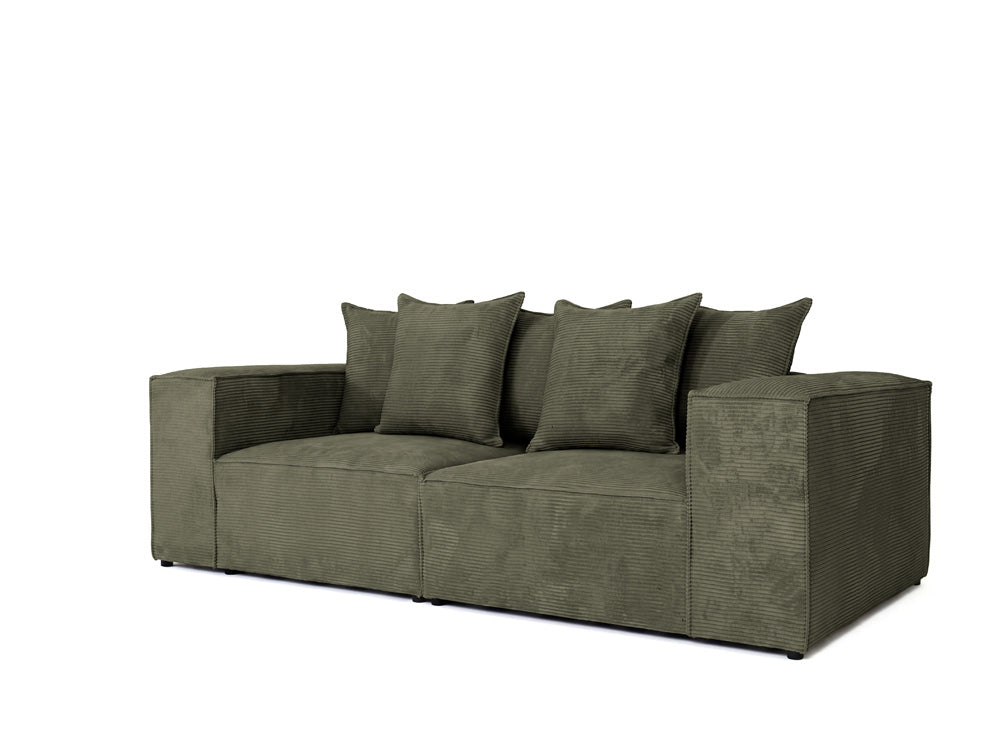 Designsofa 3-zits Largo in Ribstof