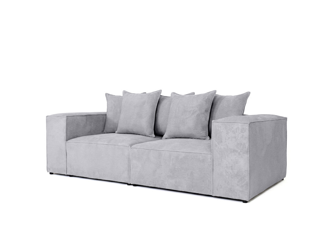 Designsofa 3-zits Largo in Ribstof